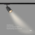 SLV PURI 2.0 TUBE, Schienenstrahler, für 1 Phasen Schienensystem, Schwarz
