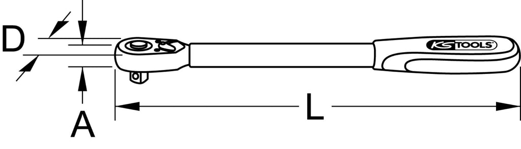 KS Tools 914.1420 Teleskop-Gelenk-Umschaltknarre