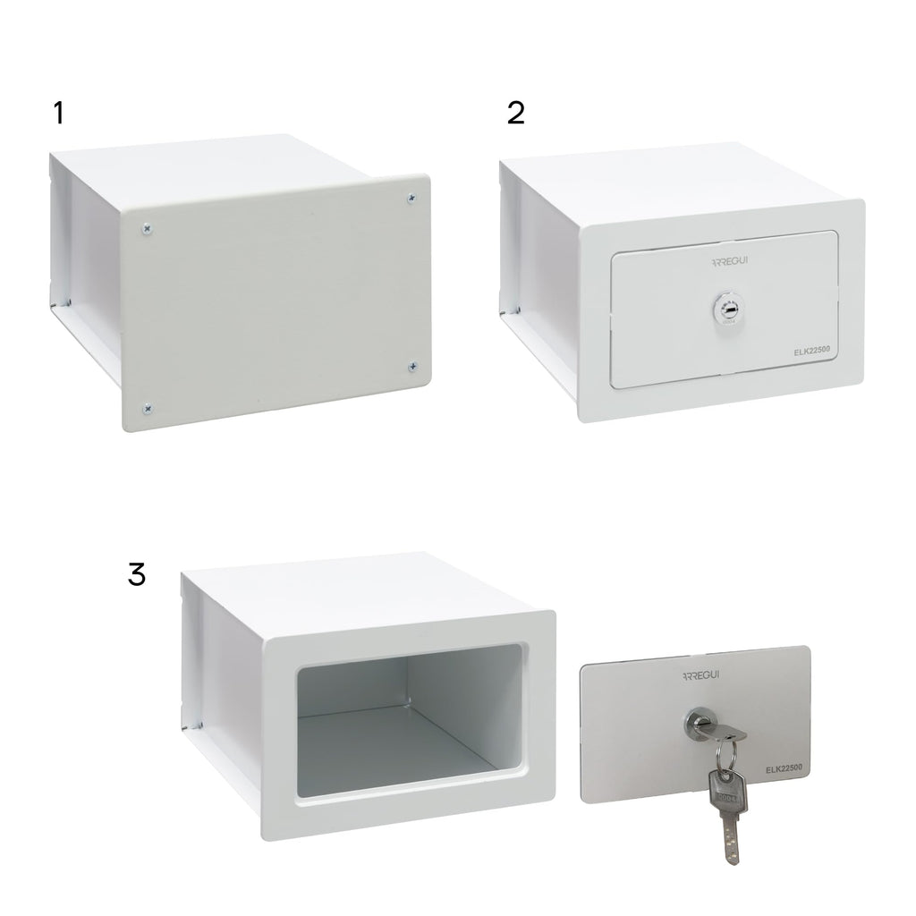 ARREGUI Elek 22500W-S0 Abzweigdosendeckel Tresor | Getarnter Safe | Versteckter Tresor für Zuhause mit Verteilerdosendeckel Front | Unsichtbarer Wandtresor | Geheimtresor | 13x20x21 cm | 3 L