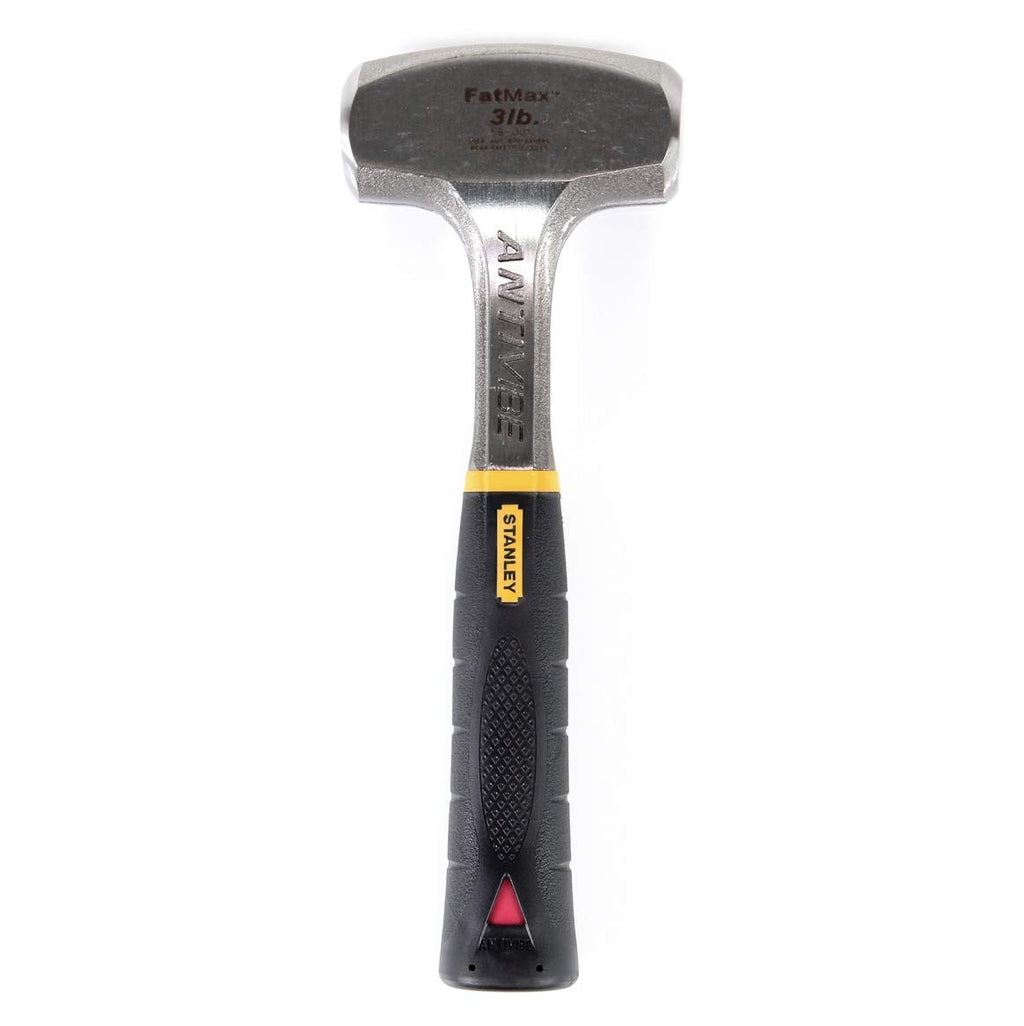 Stanley Fäustel Antivibe, Vibrationsdämpfung, Stahlstiel, thermoplastischer Gummigriff, Kopflänge 100mm, 1-56-001