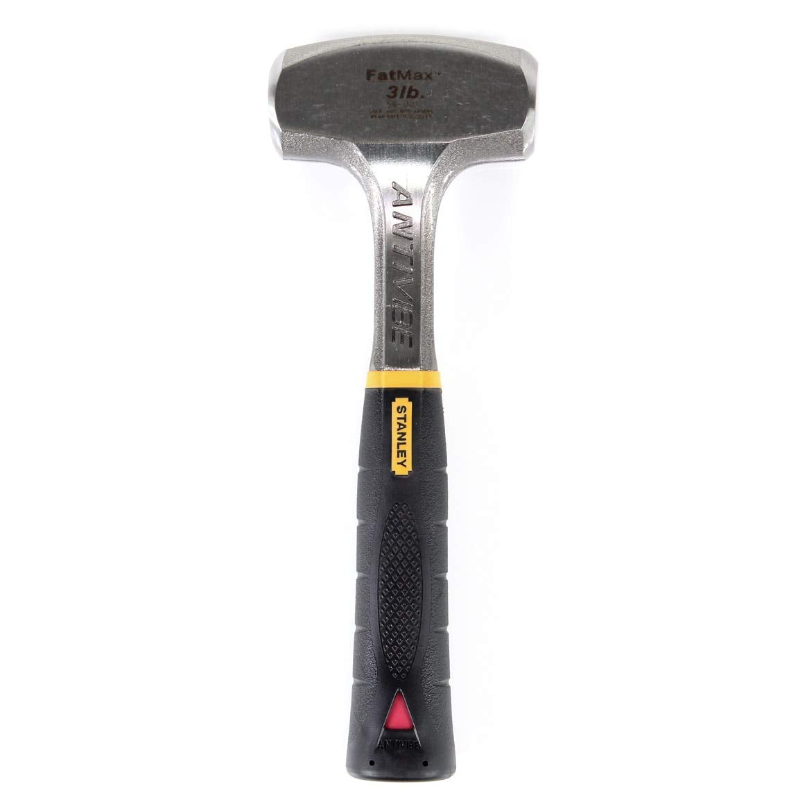 Stanley Fäustel Antivibe, Vibrationsdämpfung, Stahlstiel, thermoplastischer Gummigriff, Kopflänge 100mm, 1-56-001