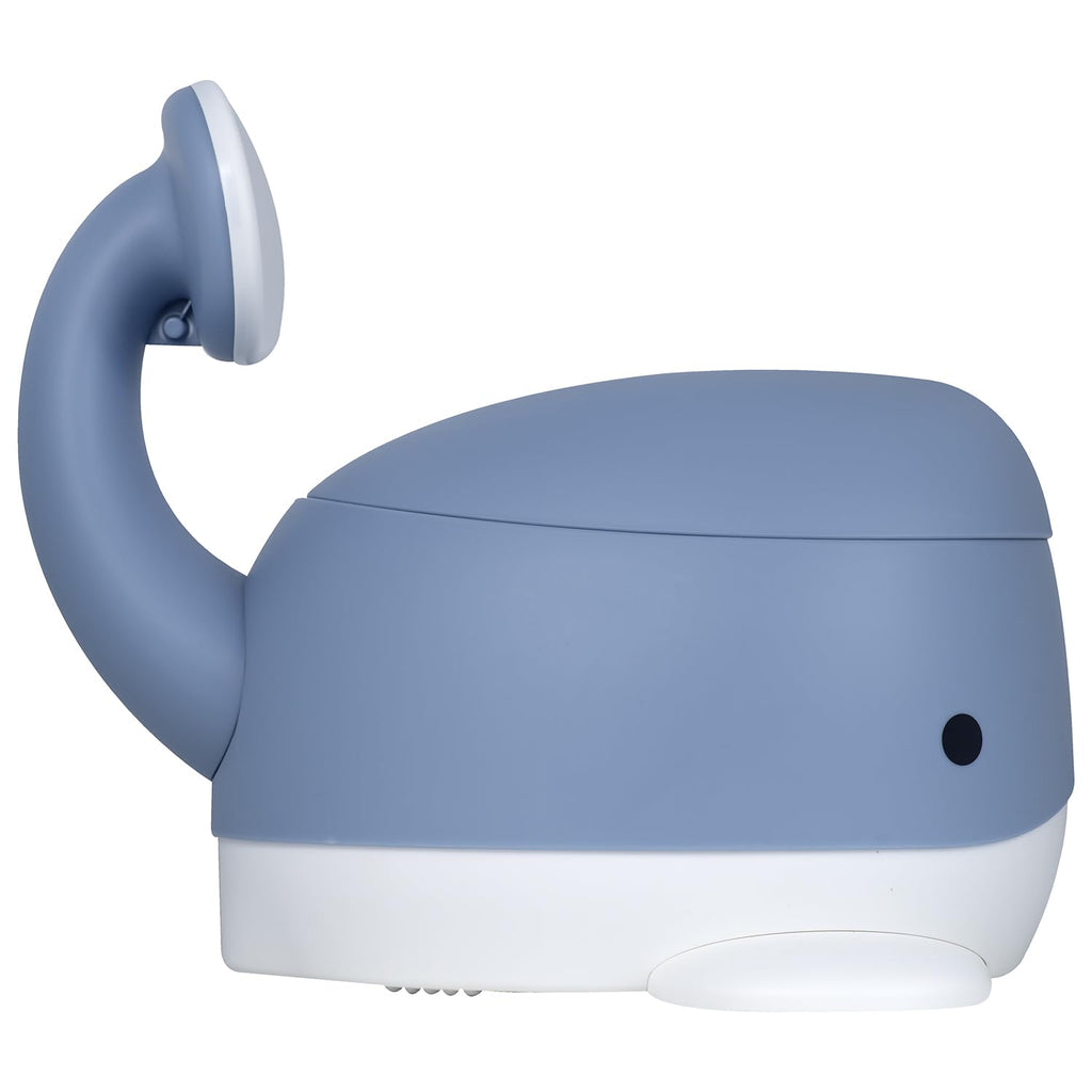 Kindsgut Kinder-Töpfchen, Babytopf WC/Klo, kinderfreundliches Wal-Design und dezente Farben, Toiletten-Training, Taubenblau
