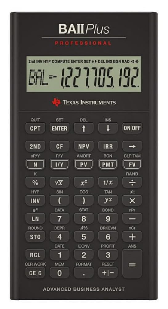 Texas Instruments BA II Plus Professional Finanzrechner schwarz