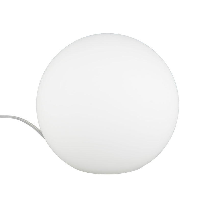 Reality Leuchten Tischleuchte Kugel, ohne Leuchtmittel, Durchmesser 20 cm, mit Schnurschalter, 1 x E27 maximum 25 W, Glas opal weiß R5220-07