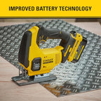 Stanley FatMax 18V Akku-Pendelhub-Stichsäge SFMCS600B (zwei Pendelhubstufen, variable Hubzahl, werkzeuglose Blattaufnahme, Gebläse, inkl. Holz-Sägeblatt, Lieferung ohne Akku und Ladegerät)
