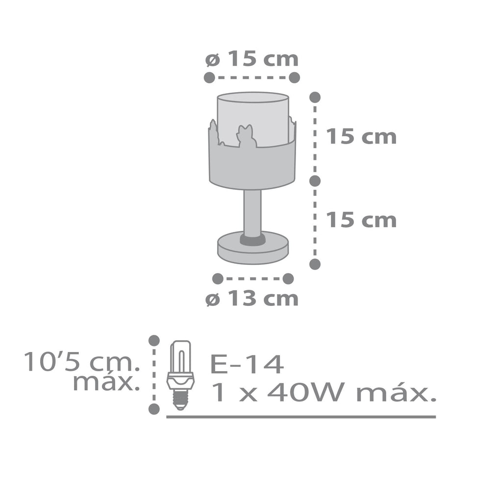 Dalber Kinder Tischlampe Nachttischlampe kinderzimmer Loving Deer Reh Tiere Rosa, 61271, E14