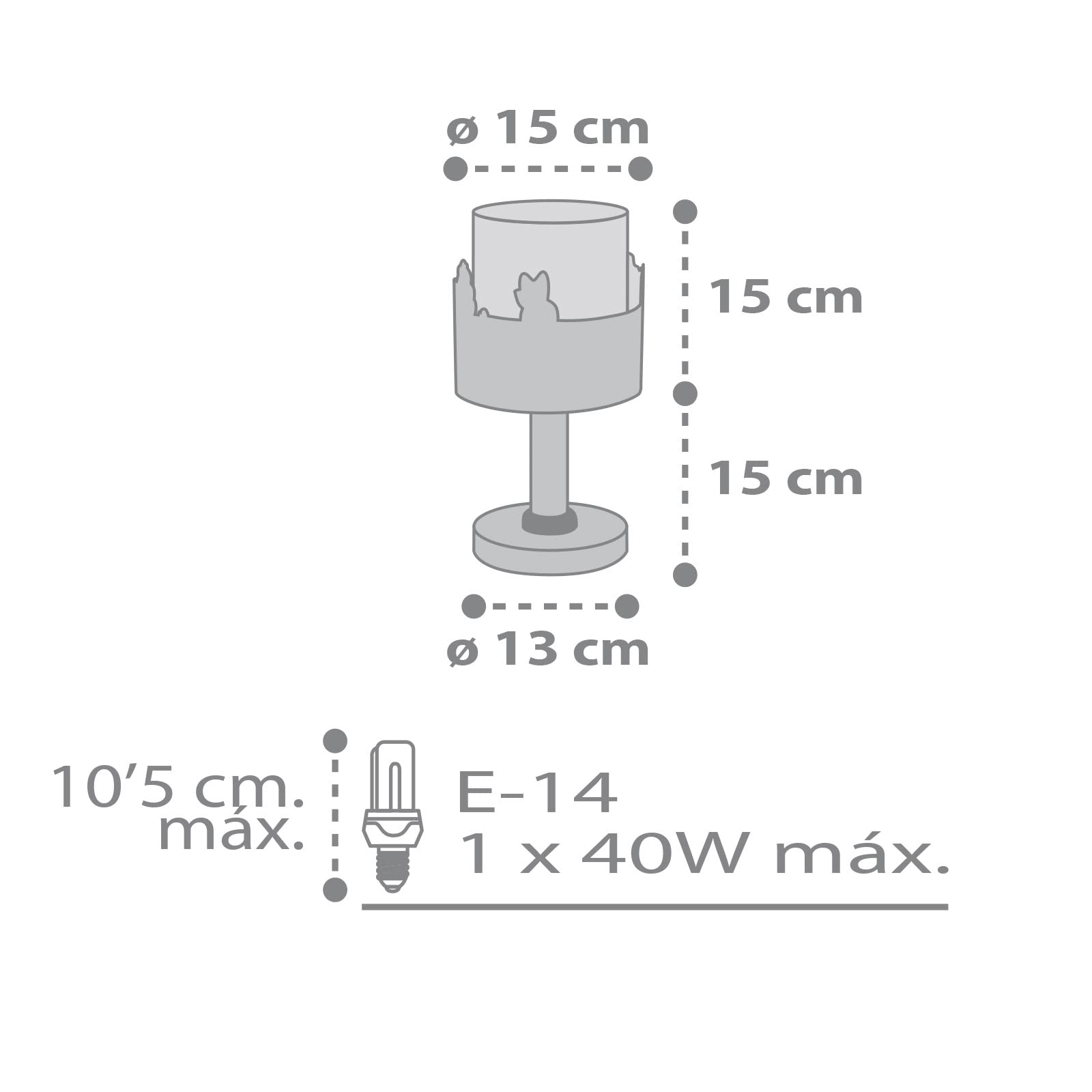 Dalber Kinder Tischlampe Nachttischlampe kinderzimmer Loving Deer Reh Tiere Rosa, 61271, E14