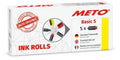 METO Farbrollen für METO Basic S / Arrow S, (5 Stück, schwarz, 1-zeilig, für 22 x 12 mm Etiketten)