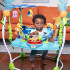 Bright Starts, Disney Baby, Findet Nemo Spring- und Spielcenter mit Spielstation mit Lichtern und Musik, 13 Aktivität Spielzeug, 360° drehender Sitz, höhenverstellbares, Kinder ab 6 Monaten