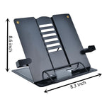 Citmage Schreibtisch Buchständer Dokumentenhalter Heavy Duty Metall Leseständer Schwarz für Buch Magazin Menü iPad Musik Note Sprache Entwurf mit 6 verstellbaren Positionen (Upgrade Edition)