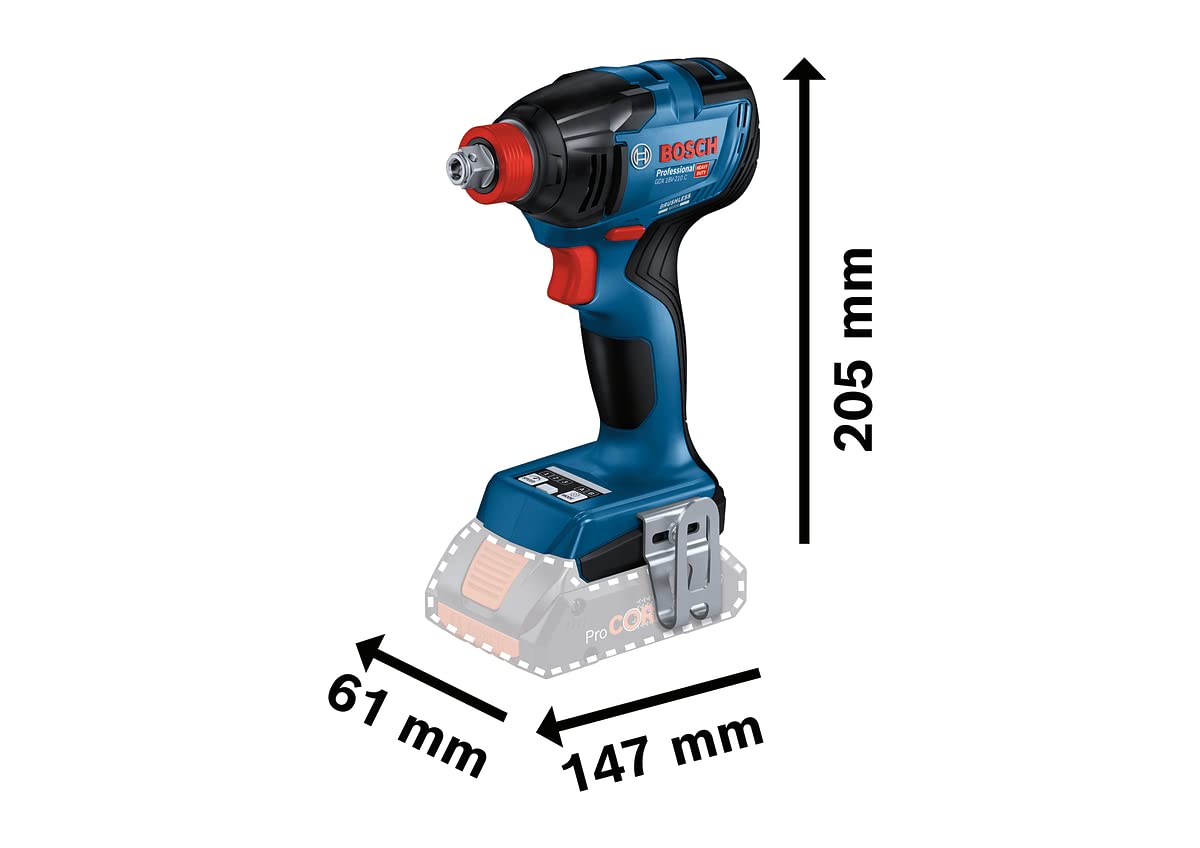 Bosch Professional 18V System Akku Drehschlagschrauber GDX 18V-210 C (max. Drehmoment 210 Nm, inkl. 2x Akku GBA 18V 5.0Ah, Schnellladegerät GAL 18V-40, L-BOXX)