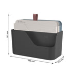 Rotho MYPAPER Plus Inbox, Dokumentenorganizer für Büro und Homeoffice, Schreibtisch Organizer mit Griff, Kunststoff, schwarz, 34,5 × 15,2 × 28,7 cm