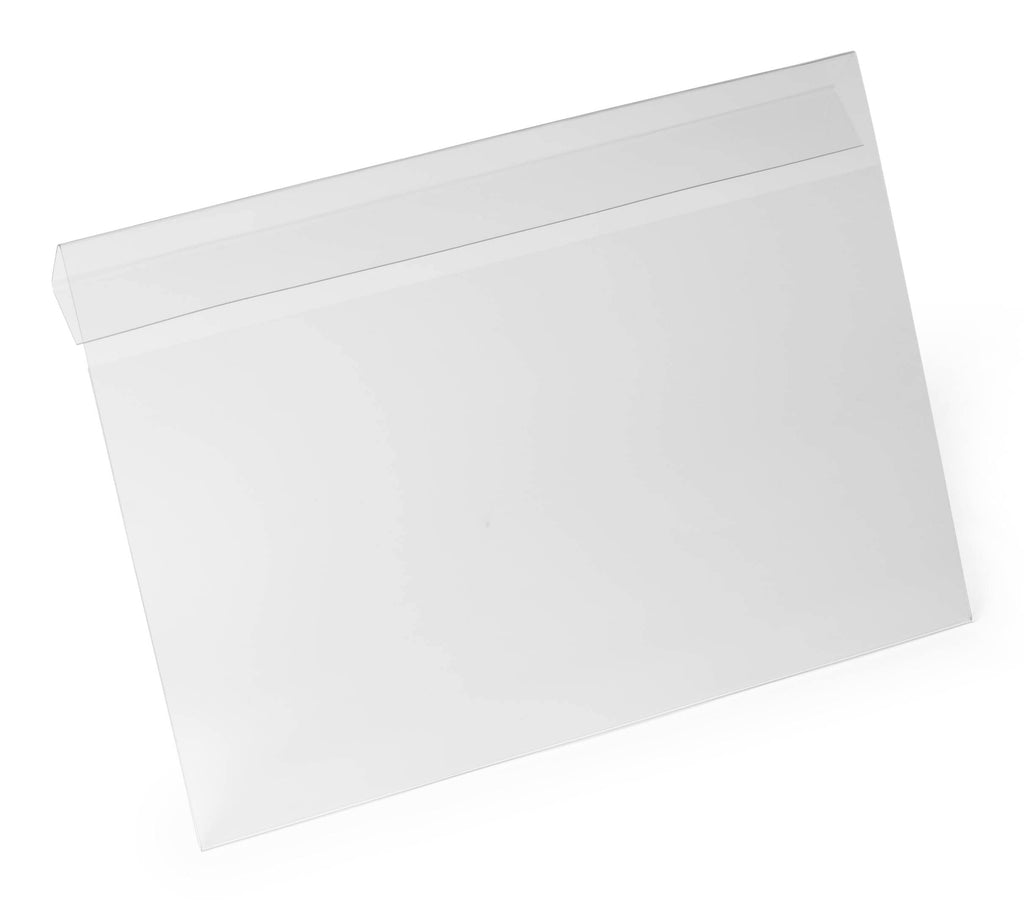 Durable Kennzeichnungstasche HARD COVER mit Falz A4 quer, Packung à 10 Stück, transparent, 116319