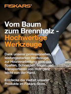 Fiskars Spaltaxt IsoCore XXL zum Spalten von Stammstücken oder zum Eintreiben von Keilen, Länge: 92 cm, Kopfgewicht: 3,6 kg, Schwarz/Orange, 1020220