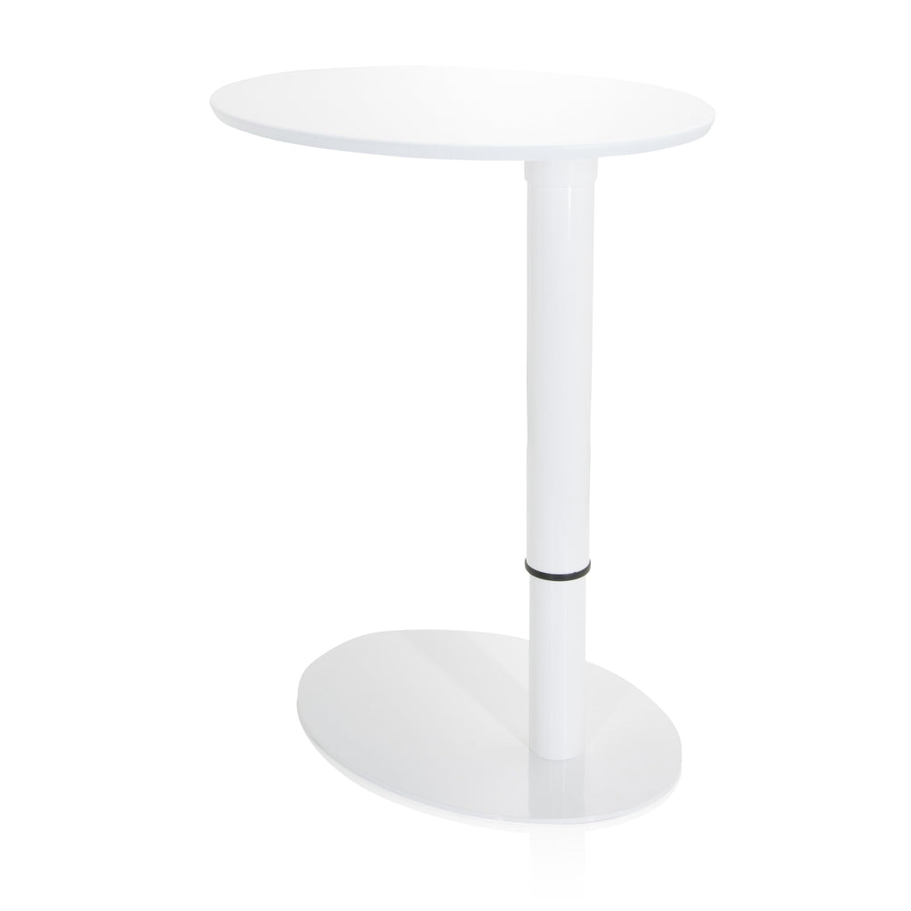 hjh OFFICE 830055 Stehtisch höhenverstellbar Stand III Weiß Beistelltisch Pult mit Gasfeder, Höhe bis 104,5 cm