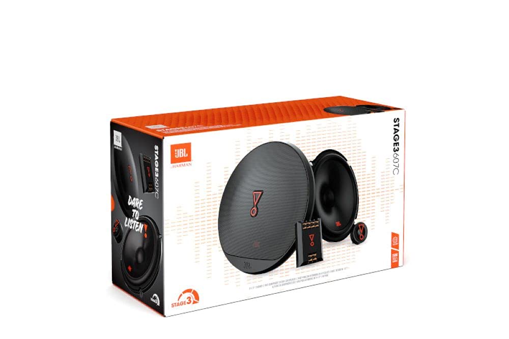 JBL Stage3 607C 2-Wege KFZ Soundsystem - 250 Watt Komponenten JBL Pro Sound Auto Lautsprecher Boxen Set mit 16 cm Einbau Autolautsprecher und Hochtöner