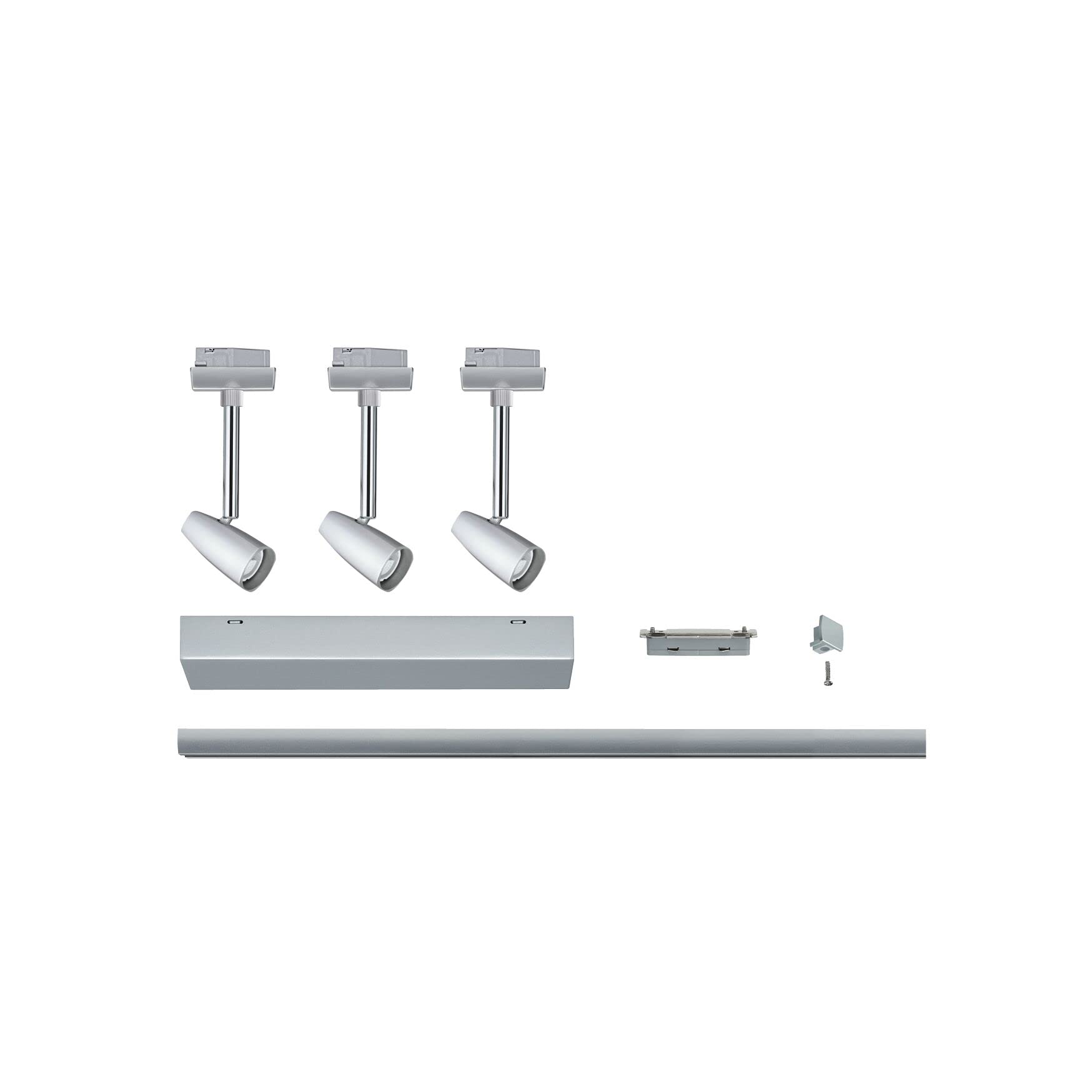 Paulmann 95459 URail Schienensystem Set Barelli max 3x10W GU10 Chrom matt/Chrom 230V 1m Schienensystem Schienenleuchte Deckenbeleuchtung