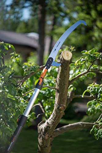 Fiskars Wertastungssäge für Arbeiten an weit entfernten Stellen, Werkzeugkopf, Länge: 55 cm, Gehärtetes Stahl-Sägeblatt, Schwarz/Orange, QuikFit, 1000691