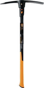Fiskars Kreuzhacke IsoCore L für grobe Arbeiten auf harten, steinigen Böden, Länge: 91 cm, Gewicht: 3,4 kg, Schwarz/Orange, 1020166