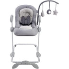 BÉABA, Spielbogen mit Babywippe Up & Down III, 3 Spielzeuge mit unterschiedlichen Funktionen, Vollständig drehbar, Entwicklungsförderung, Ergonomisch, Einfach, Praktisch, Grau