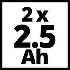 Original Einhell Akku PXC-Twinpack 2,5 Ah Power X-Change (Li-Ion, 18 V, 2X 2,5 Ah-Akkus, universell für alle PXC-Geräte, proaktives Batteriemanagement, angepasste Ladezyklen)