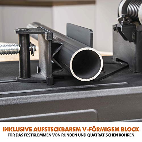 Evolution R355CPS Kappsäge Kapp-Zug-Gehrungssäge 2200 W | inkl. Ø 355 mm HM-Sägeblatt Multi-Material-Schneiden Holz, Aluminium, Stahl, Kunststoff | Schnittleistung von 120 x 120 mm | 0-45˚ Gehrung