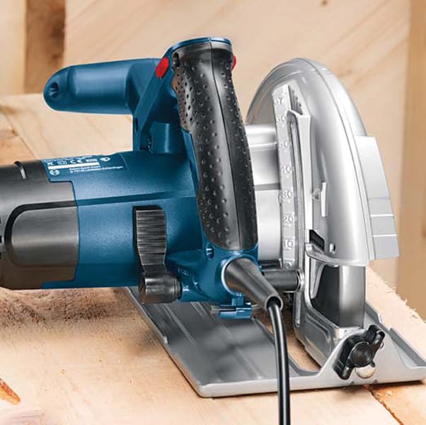 Bosch Professional Kreissäge GKS 190 (Leistung 1400 Watt, Kreissägeblatt: 190 mm, Schnitttiefe: 70mm inkl. HM-Kreissägeblatt, Absaugadapter, Parallelanschlag, Sechskantstiftschlüssel)
