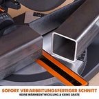 Evolution Gehrungssäge R210CMS | 1200 W Gehrungssäge | Inkl. Ø 210 mm HM-Sägeblatt Multi-Material-Schneiden Holz, Aluminium, Stahl, Kunststoff | 0°- 45° Fase und 45°- 45° Gehrungswinkel | Kappsäge