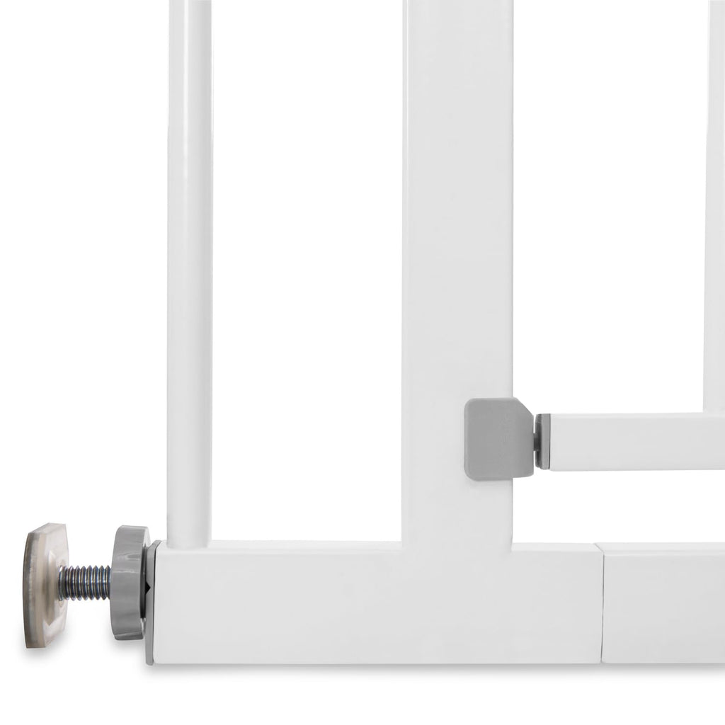 hauck Open N Stop KD ohne Verlängerung, Weiß - Schutzgitter für Türen & Treppen, Breite Verstellbar 75-80 cm, 77 cm Hoch, ohne Bohren, für Kinder & Hunde, Einhändiges Öffnen in beide Richtungen