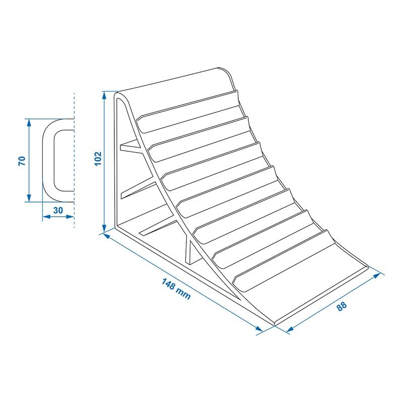 ProPlus 341347 2 x Unterlegkeile mit Griff Bremskeile Wohnwagen Anhänger PKW Hänger