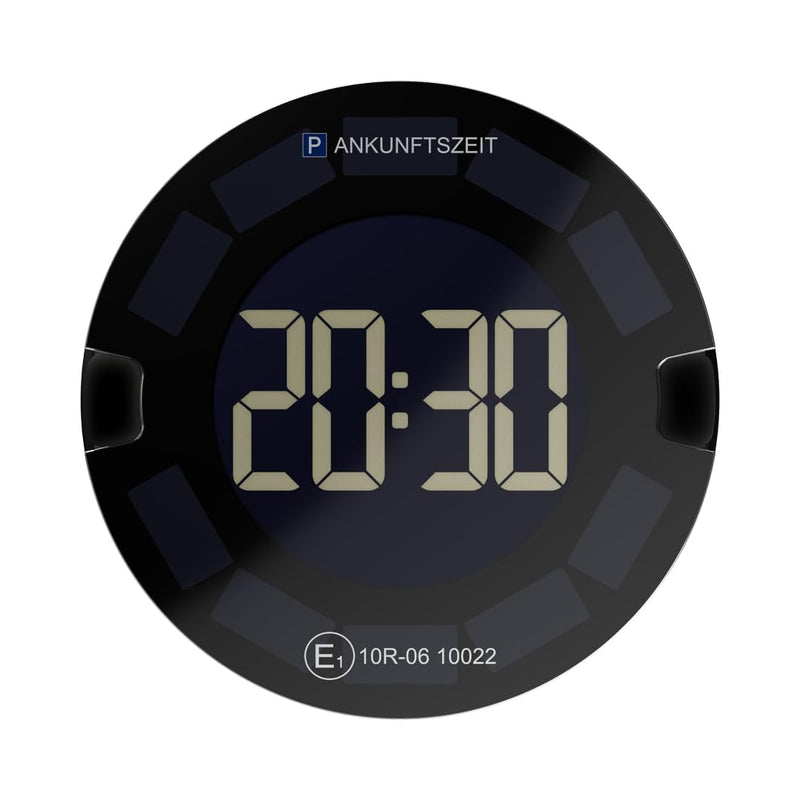 OOONO P-DISC 3 [New] - Elektronische Parkscheibe Solar mit Zulassung fürs Auto - Automatische Digitale Parkscheibe Elektrisch - Solarbetriebene Parkuhr mit bis zu 5 Jahre längerer Batterielaufzeit