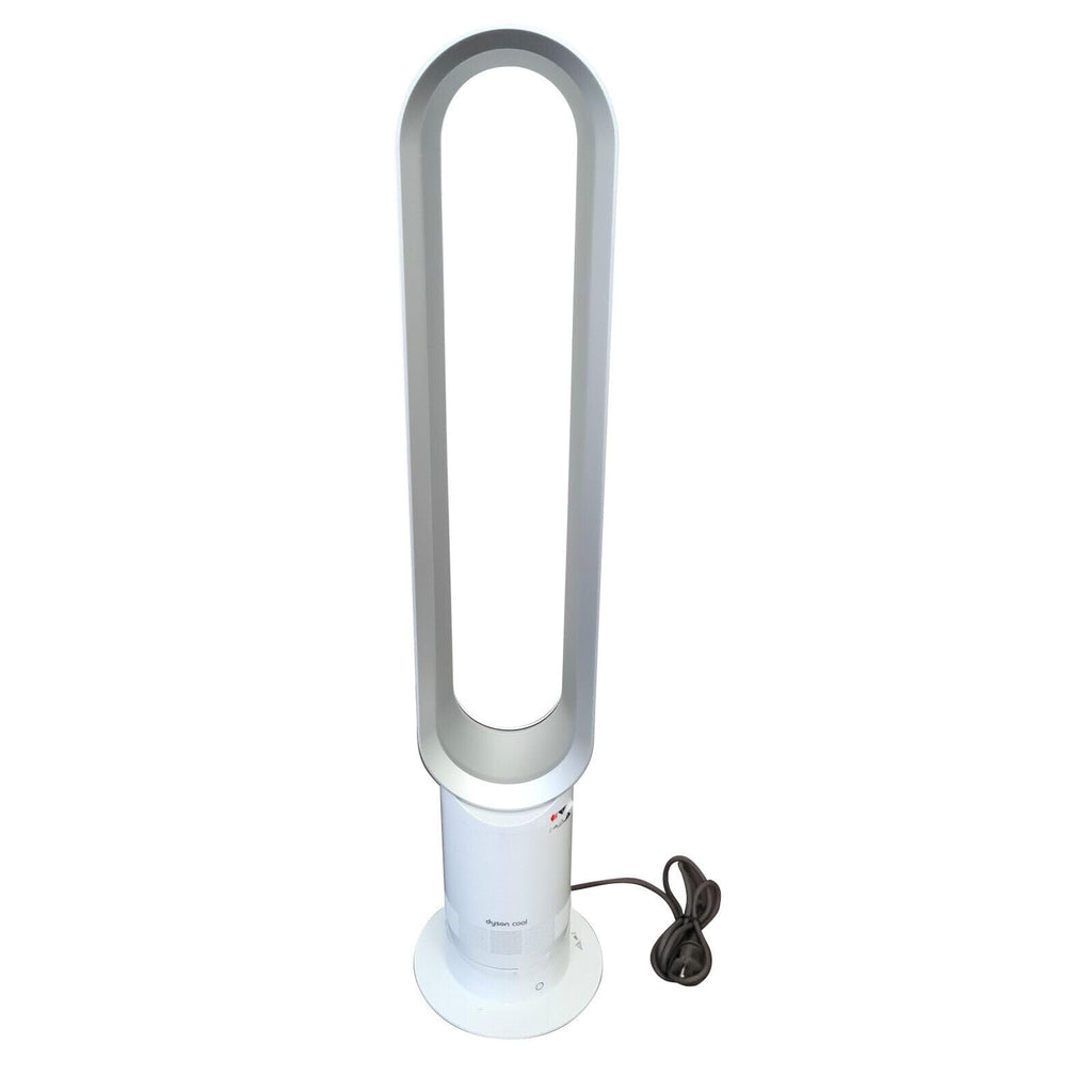 Dyson Cool AM07 Ventilator mit Fernbedienung 100cm, 9h Timer, Turmventilator leise weiß/silber, ENERGIESPAREND, Lüfter Standventilator Schlafzimmer, Lautstärke 48db, 10 Stufen