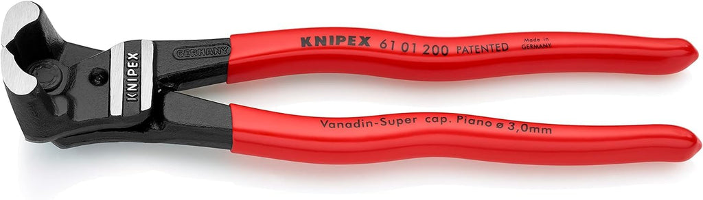 KNIPEX Bolzen-Vornschneider hochübersetzt auf SB-Karte mit Kunststoff überzogen 200 mm, 61 01 200 SB