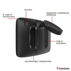 TomTom LKW-Navi GO Professional 2. Generation (6" großer kapazitiver Touchscreen mit Karten von Europa und Echtzeit-Verkehrsinformationen, speziell für LKW, Transporter, Busse und große Fahrzeuge)