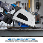 Evolution Metallkreissäge S210CCS | Kaltsäge Kreissäge Tauchsäge 1800W Inkl. Ø 210 mm HM-Sägeblatt Schneidet Baustahl, Metall | Schienenkompatibel Kaltkreissäge | Scie Circulaire mit Führungsschiene