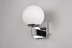 Trio Leuchten Badezimmer Wandleuchte Kula 284270106, Metall Chrom, Glas Weiß, exkl. 1x E14
