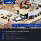 MAUL Briefwaage MAULtronic S 19,6x13x6,5 cm | Waage Solar bis 2kg belastbar | Moderne Küchenwaage mit 0,5 - 1g Teilung | Automatische Nullstellung und Abschaltautomatik | Weiß