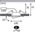 Paulmann 99931 LED Einbauleuchte Calla rund 3er Set incl 3x5.2 W IP65 dimmbar Einbaustrahler Weiß matt Schranklicht Kunststoff Einbaulampe 4000K