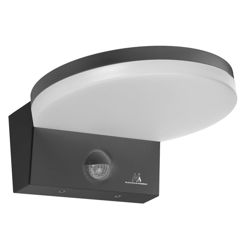 Maclean MCE344 LED Wandleuchte mit PIR Bewegungssensor und Dämmerungssensor, 15W 1560lm Wandlampe IP65 Wasserdicht Außenlampe 4000K Neutralweiß, für Außen- und Innenbereich (Grau)