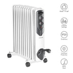 TROTEC Radiator Heizung TRH 21 E – Heizleistung 1000 W / 1500 W / 2500 W – Elektro Heizkörper, 11 Rippen, Raumgröße 30 m² / 75 m³