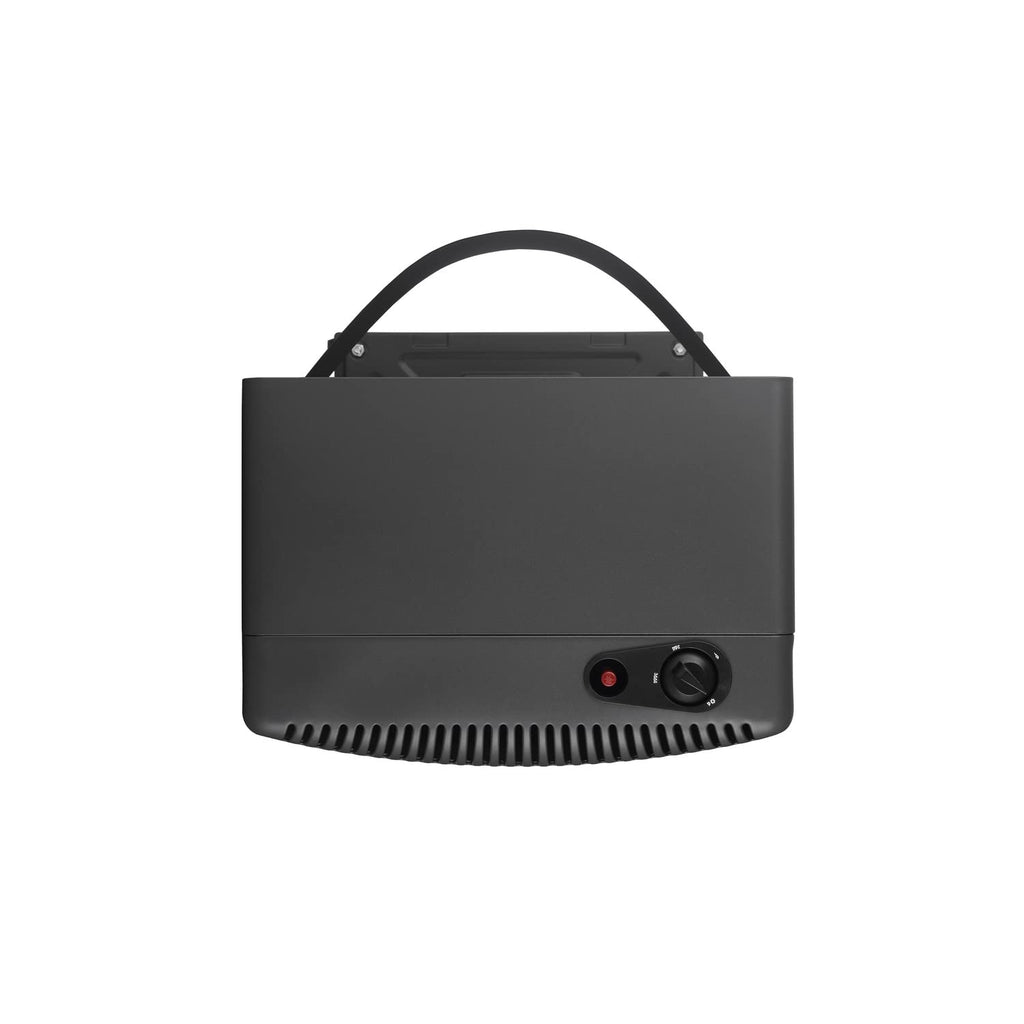 White by Brigros DA-201 Faltbarer Gasheizer, Infrarot, Piezozündung, LPG/Butan/Propan geeignet, Fach für Gasflasche bis 15 kg, ODS-System, 4200 W, schwarz