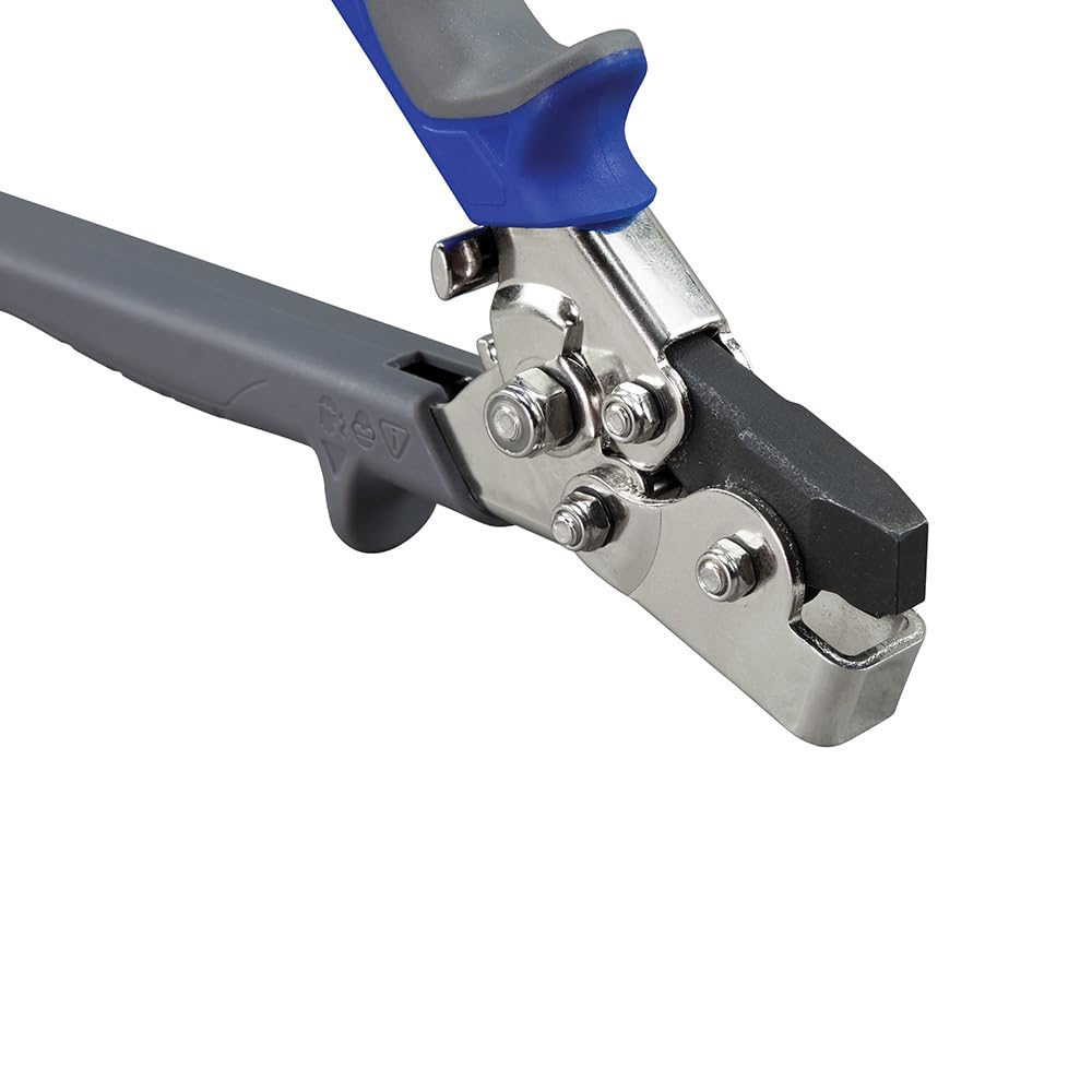 Klein Tools 86528 Stanzer-Set, Schnappverschluss-Stanzwerkzeug für Blech, Vinyl und Aluminiumverkleidungen, blau/grau