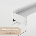 WOLTU Wickelkommode mit abnehmbarem Wickelaufsatz, Wickeltisch Baby, Wickelregal, Kommode mit 4 Schubladen, Höhe 110 cm, Weiß + Hochglanz