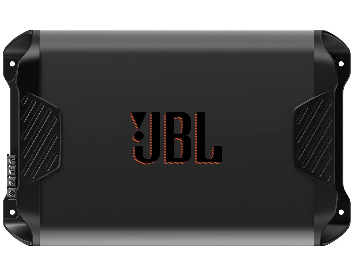 JBL Concert A704 4-Kanal Auto Verstärker 90W RMS×4 an 2Ω, 70W RMS×4 an 4Ω und 180W RMS×2 gebrückt, 1000W Peak, variablen 32–320Hz Filtern, High/Low Level Eingängen und kompakter Bauform für Fahrzeuge