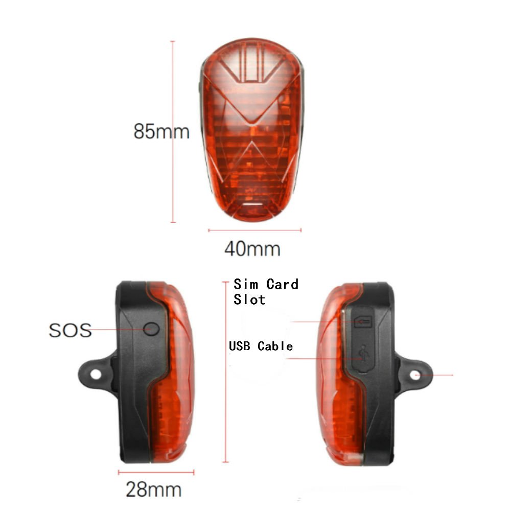 4G Fahrrad GPS Tracker Bike Locator 1800mAh Wasserdicht SOS Überdrehzahl Alarm Mini gprs Locator Echtzeit Tracking Bike GPS Versteckte Tracker IOS Android kostenlose APP/Web für alle Fahrräder