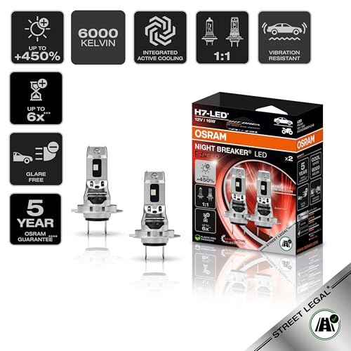 OSRAM Night Breaker LED H7 Straßenzulassung Autofahrerfreundlich Heller Blendungsarm