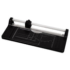 Hama Papierschneider mit Rollklinge (Schneidemaschine mit 5 Blatt Schneidleistung, Schneidegerät bis DIN A4, Rollenschneidemaschine für Papier, Folie und Fotos) schwarz