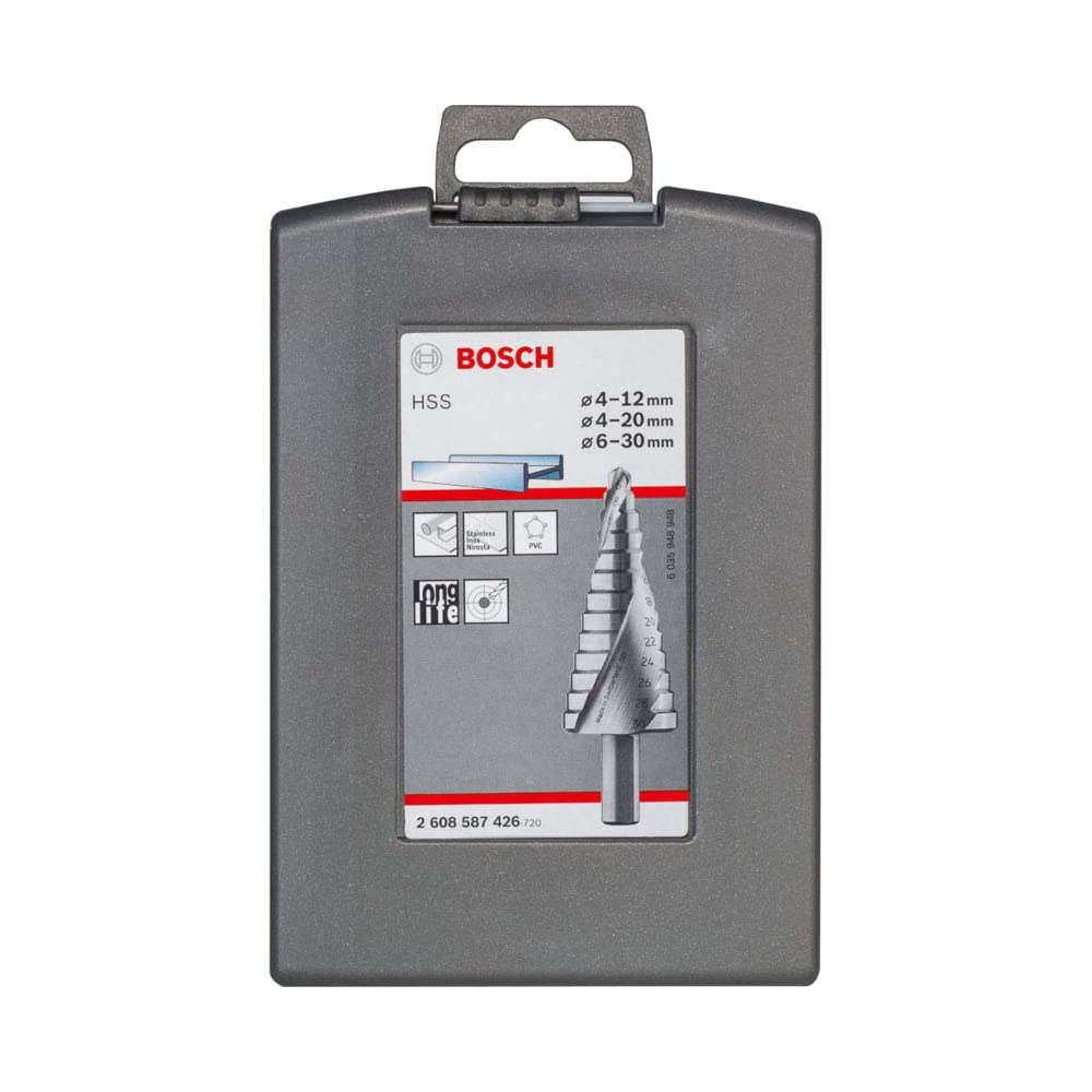 Bosch Professional 3tlg. Stufenbohrer-Set HSS mit 3-Flächen-Schaft