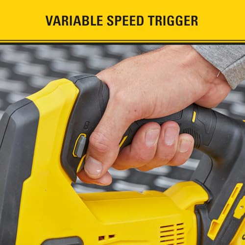 Stanley FatMax 18V Akku-Pendelhub-Stichsäge SFMCS600B (zwei Pendelhubstufen, variable Hubzahl, werkzeuglose Blattaufnahme, Gebläse, inkl. Holz-Sägeblatt, Lieferung ohne Akku und Ladegerät)