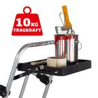 PROFI-PARTNER Stahl-Sicherheitsleiter, Trittleiter, Klappbare Handläufe, Klappleiter, 3 Stufen, Rutschsichere Plattform, TÜV Geprüft, Sicherer Tritt, Robust, bis 150 kg